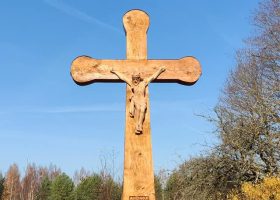 Memorialinis kryžius partizano Donelio žūties vietoje