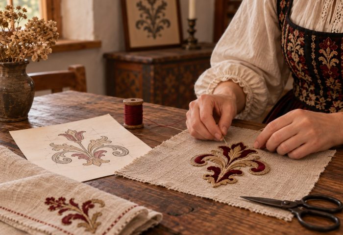 Baroko poezija tekstilėje – žodžio ornamentas